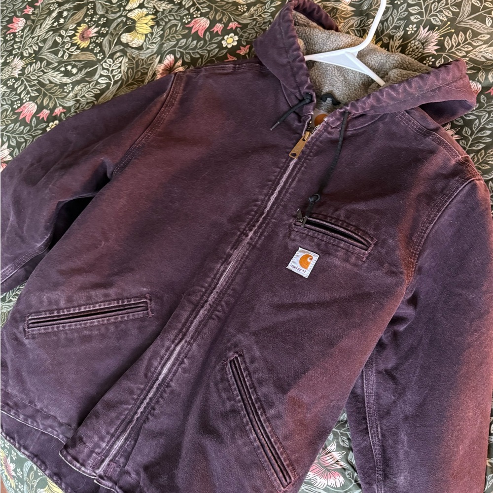 Carhartt Purple Puffer Jacket Rugged Style